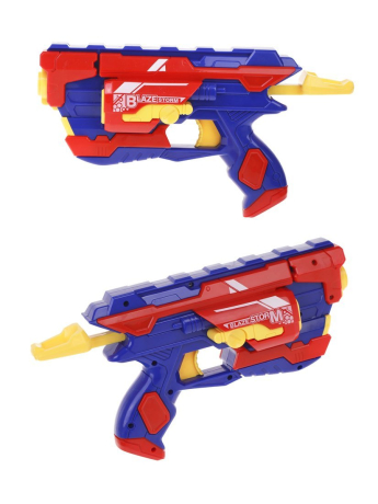 Бластер с мягкими пулями, в комплекте: м/пули 10шт.