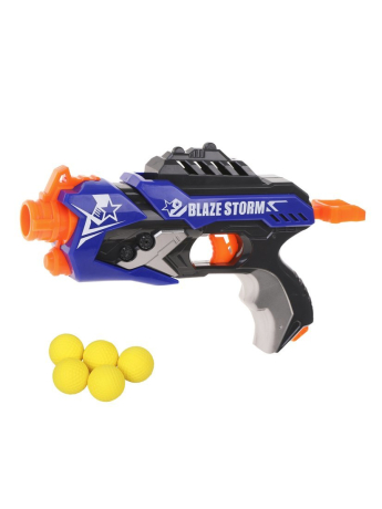 Бластер с мягкими пулями, в комплекте: м/шары 5шт.