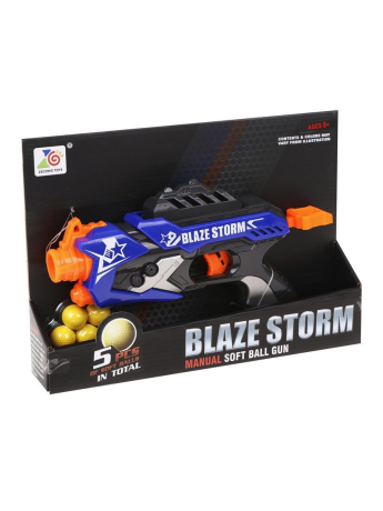 Бластер с мягкими пулями, в комплекте: м/шары 5шт.