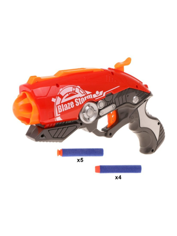 Бластер с мягкими пулями, в комплекте: м/пули 9шт.