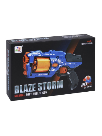 Бластер с мягкими пулями, в комплекте: м/пули 20шт.
