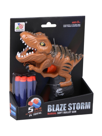 Бластер с мягкими пулями, в комплекте: м/пули 5шт.