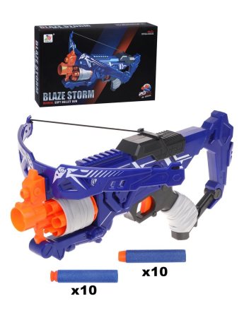 Бластер с мягкими пулями, в комплекте: м/пули 20шт.