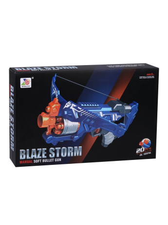 Бластер с мягкими пулями, в комплекте: м/пули 20шт.