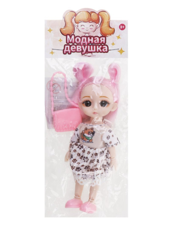 Игр.наб."Модница", в компл. кукла 17см., предм. 1шт., пакет