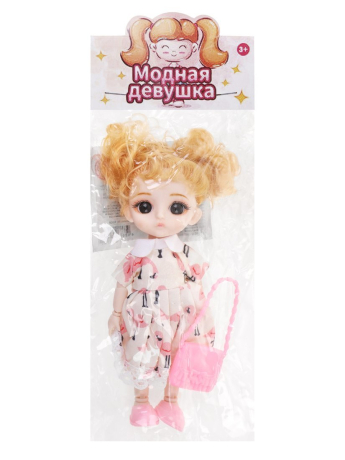 Игр.наб."Модница", в компл. кукла 17см., предм. 1шт., пакет