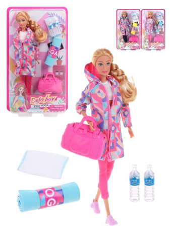 Игровой набор Defa Lucy "Спорт", кукла, 4 предм., коробка