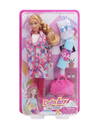 Игровой набор Defa Lucy "Спорт", кукла, 4 предм., коробка