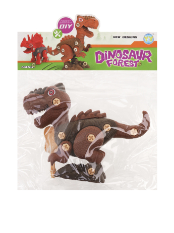 Игрушка изображающая динозавра, отвертка, пакет