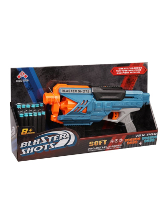 Бластер, в комплекте: мягкие пули 12шт.