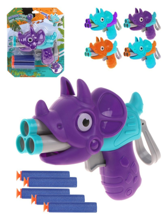 Бластер, в комплекте: мягкие пули 5шт.