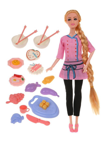 Игр. наб. Повар, в компл. кукла 29 см., 22 предмета