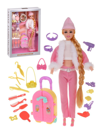 Игр. наб. Модница, в компл. кукла 29 см., 19 предметов