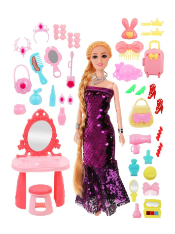 Игр. наб. Модница, в компл. кукла 29 см., 38 предмета