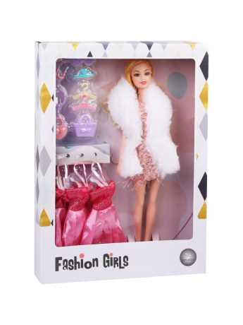 Игр. наб. Модница, в компл. кукла 29 см., 12 предметов