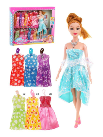 Игр. наб. Гардероб, в компл. кукла 29 см., 16 предметов