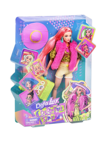 Игровой набор Defa Lucy "Модница", кукла, 4 предм., коробка