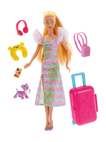 Игровой набор Defa Lucy "Путешествие", кукла, 7 предм., коробка