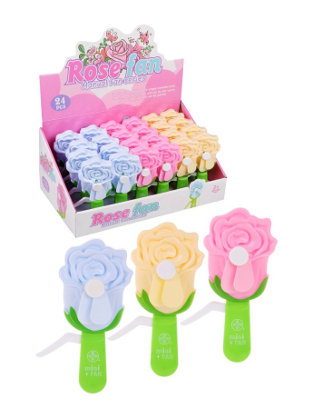 Игрушка Вентилятор механический "Роза" 7х4, 5х15, 5 см., в ассорт., дисплэй