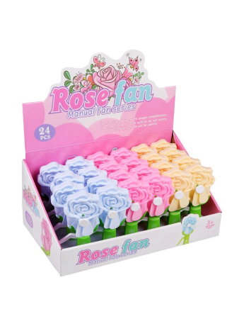 Игрушка Вентилятор механический "Роза" 7х4, 5х15, 5 см., в ассорт., дисплэй