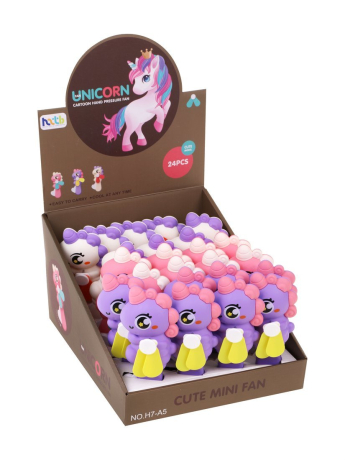 Игрушка Вентилятор механический "Единорог" 6х3, 5х15 см., в ассорт., дисплей