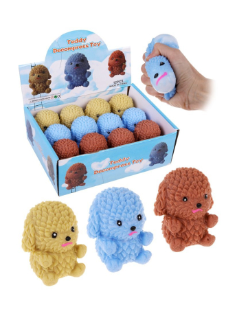 Игрушка антистресс-мнушку "Щенок" 6, 5х5, 5х7, 5 см., в ассорт., дисплей