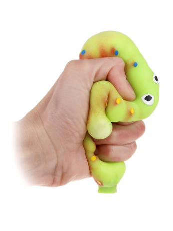 Игрушка антистресс-мнушку "Весёлая гусеница" 15х4, 5х4, 5 см., в ассорт., дисплей