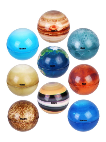 Мячик "Планеты" 6 см., в ассорт., дисплей