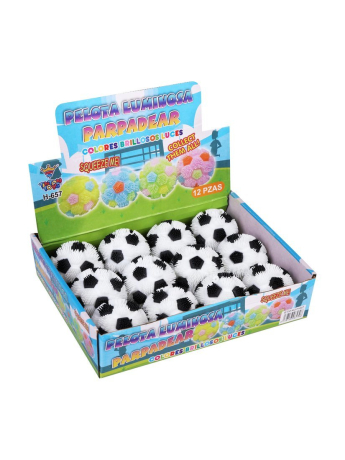 Мягкий мяч антистресс со светом 7 см., (в компл. тест. бат. AG13/LR44*3 шт.), диспей