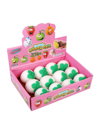 Мягкая игрушка тянучка-антистресс "Клубничка" с эффектами 6х6х7 см., коробка- дисплей