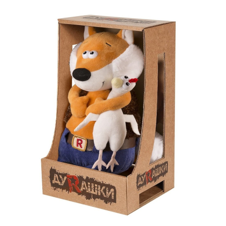 Мягкая игрушка Ловкий Лис и Курица 24 см