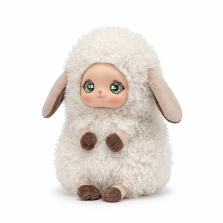 Мягкая игрушка Овечка Мила Белая 18 см