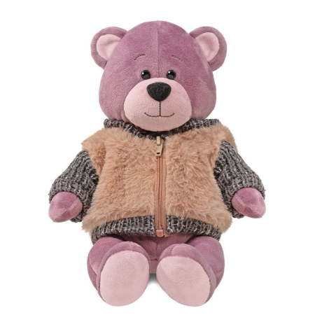 Мягкая игрушка Мишка Ронни в Меховом Худи, 21 см