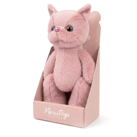 Мягкая игрушка Котик Розовый, 20 см