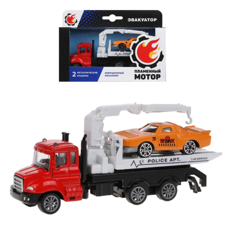 Эвакуатор ин., металлическая кабина, металлическая мини машина, красн.