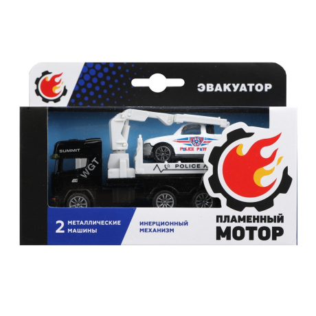 Эвакуатор ин., металлическая кабина, металлическая мини машина, черн.