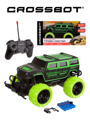 Джип р/у Трофи Герой, аккум., зелен.