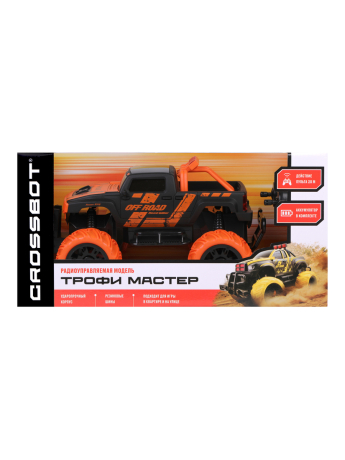 Джип р/у Трофи Мастер, аккум., черн.-оранж.