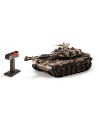 Танк р/у 1:24 Т-90 (Россия), аккум. Тренировочная мишень с индикаторами жизни, мина со свет., звук.