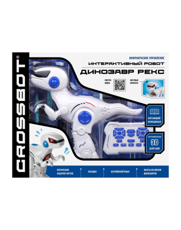 Робот интерактивный Динозавр REXBOT, ИК-управление, аккум., обучающий функционал, русская озвучка