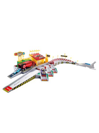 Трек Пит-стоп, 4 машины, пусковое устройство, 3 кнопки для выбора питлейна