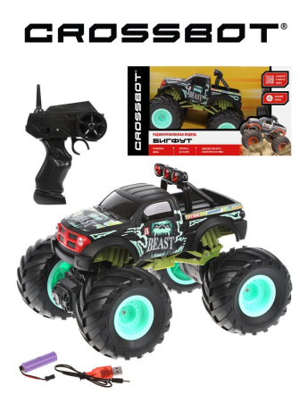 Машина р/у Бигфут, аккум., черн.