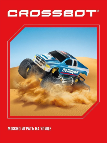 ДЕФЕКТ УПАКОВКИ Джип р/у Монстр трак, аккум., син.