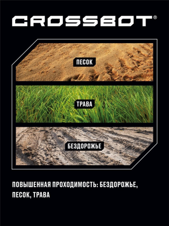 Трехосный краулер р/у, аккум., 4WD, 6 колес, черн.-зел.