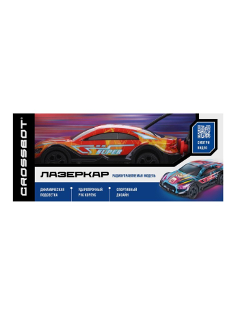 Машина Лазеркар р/у, подсветка корпуса, аккум., красн.