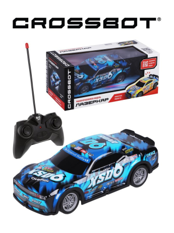 Машина Лазеркар р/у, подсветка корпуса, син.