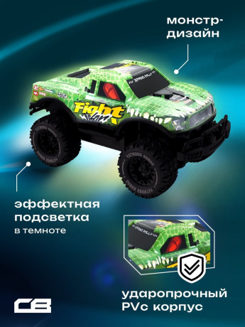 Машина Лазеркар Пикап р/у, подсветка корпуса, син.