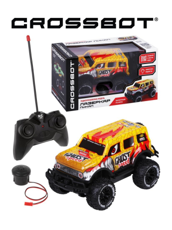 Машина Лазеркар Монстр р/у, подсветка корпуса, син.