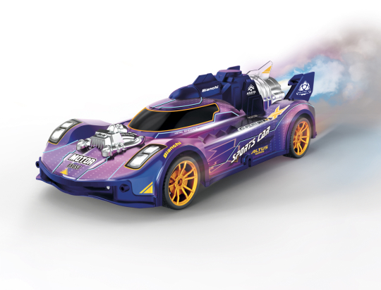 Машина р/у Дрифт, дым, доп. колеса, аккум., фиол.