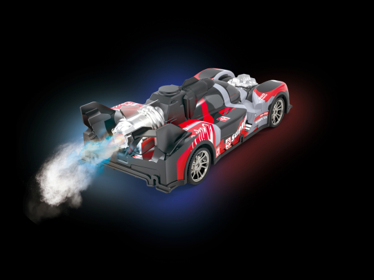 Машина р/у Дрифт, дым, доп. колеса, аккум., черн-кр.